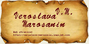 Veroslava Marošanin vizit kartica